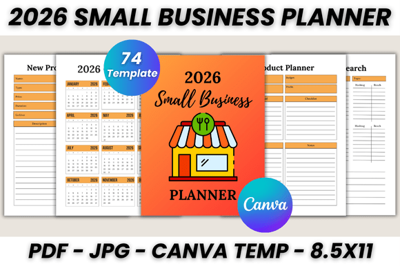 Download 2026 Small Business Planner Canva - Business Collection