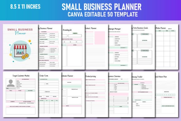 Download Small Business Planner Canva KDP - Business Collection