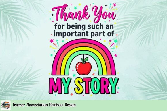 Download Teacher Appreciation Rainbow Design - Design Collection