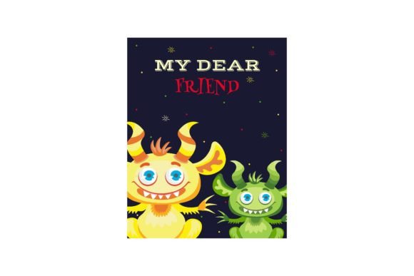 Download Leaflet Design with Friendly Monsters. V - Design Collection