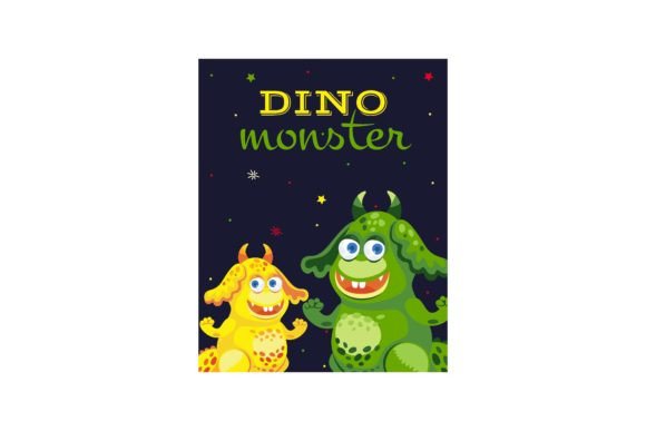 Download Leaflet Design with Friendly Monsters. F - Design Collection