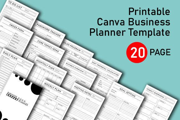 Download Printable Business Planner Template - Business Collection