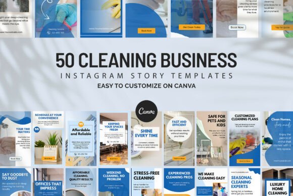 Download Cleaning Business IG Canva Story Design - Design Collection
