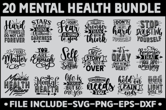 Download Mental Health SVG Bundle, Mental Design - Design Collection