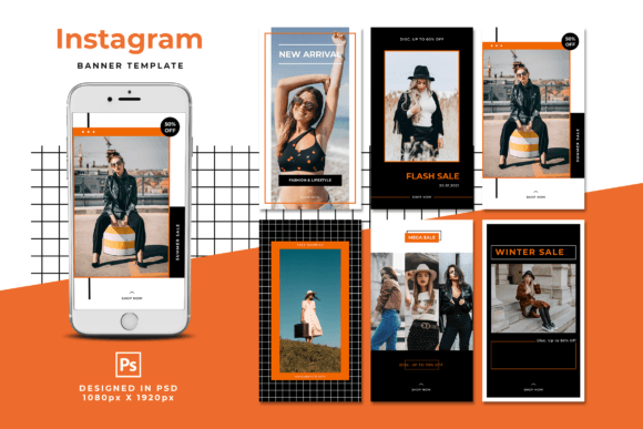 Download Orange White Design Instagram Stories - Design Collection