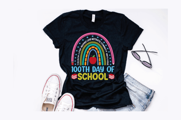 Download 100 Days Smarter Boho Rainbow Design - Design Collection