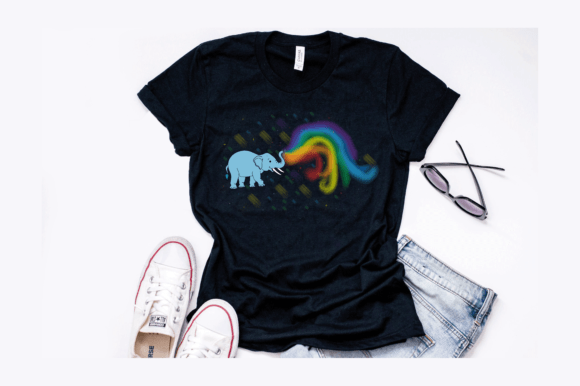 Download Elephant Watercolor Rainbow Design - Design Collection