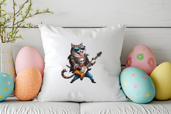 Download Rockstar Cat Clipart PNG Design - Design Collection