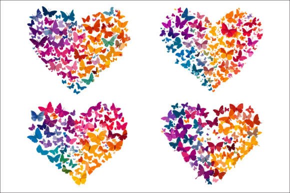 Download Romantic Butterfly Heart Design. - Design Collection