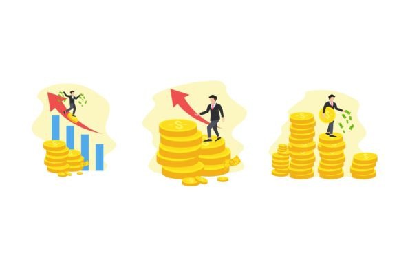 Download Finance Money Agency Flat Bundle Design - Design Collection