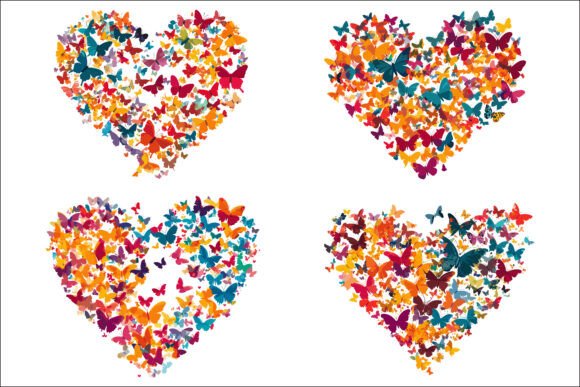 Download Romantic Butterfly Heart Design. - Design Collection