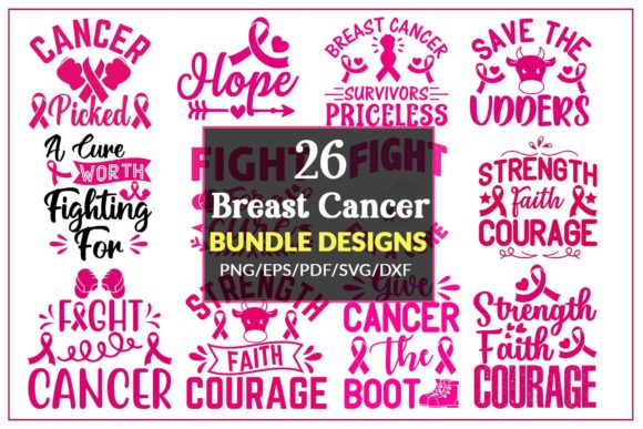 Download Breast Cancer SVG T Shirt Design Bundle - Design Collection