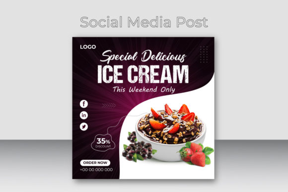 Download Ice Cream Social Media Post Design - Design Collection