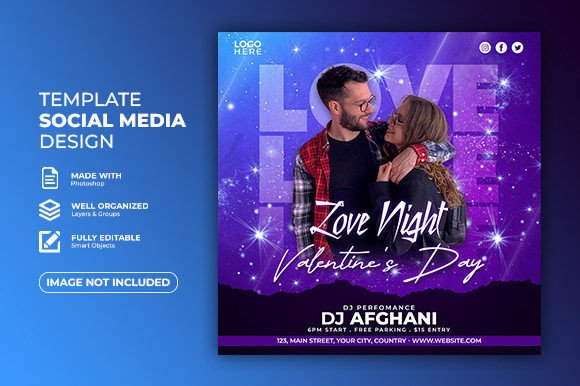Download Valentine's Day Post Design Template - Design Collection