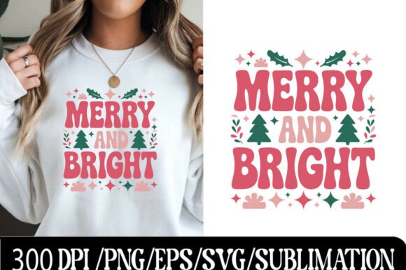 Download Retro Merry &amp; Bright Design - Design Collection