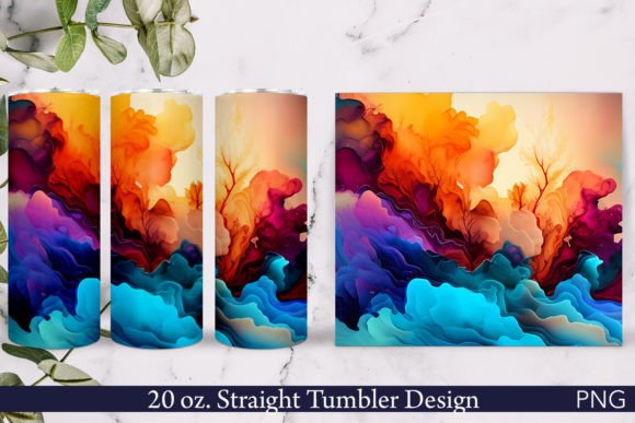 Download Alcohol Ink Tumbler Wrap | Bright Design - Design Collection