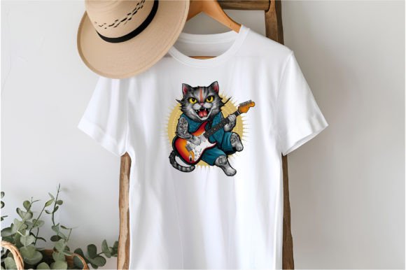 Download Rockstar Cat Clipart PNG Design - Design Collection