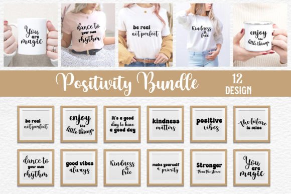 Download 12 Positivity SVG Design, Mental Health - Design Collection