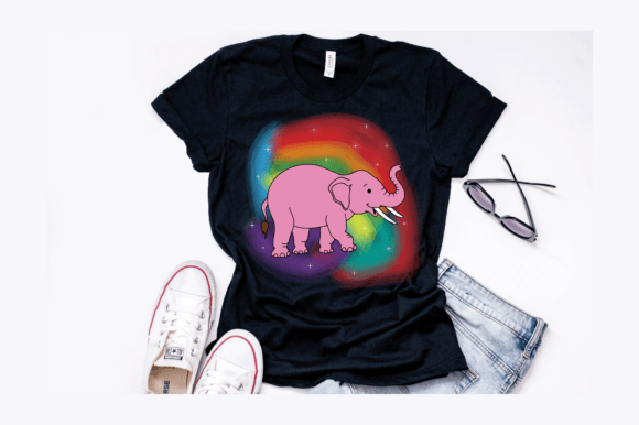 Download Elephant Colorful Rainbow Design - Design Collection