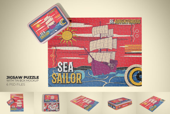 Download Puzzle Board with Tin Box Mockup Set. - Premium Resources
