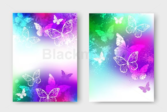Download Bright Design with White Butterflies - Design Collection