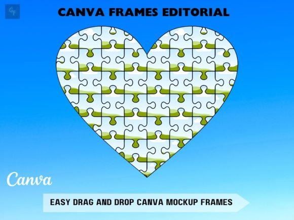 Download Love of Puzzle Shape Canva Frame - Premium Bundle