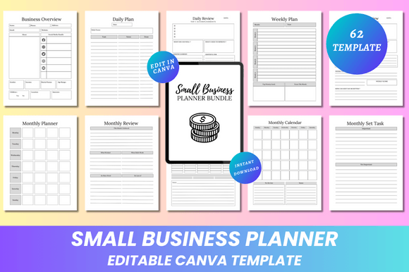 Download Small Business Planner Canva KDP - Business Collection
